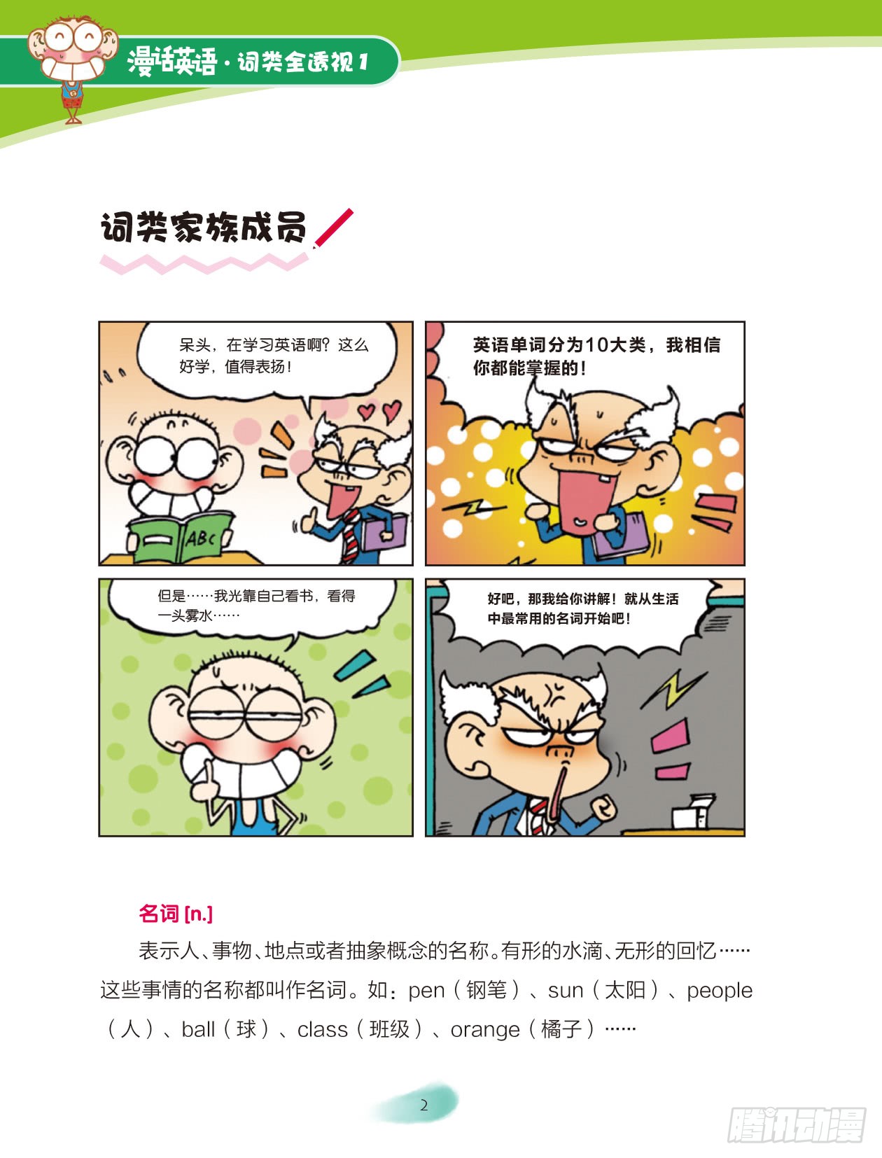 爆笑校园大课堂 漫话英语 01 走进词类家族 1 在线漫画 腾讯动漫官方网站 爆笑校园大课堂 漫话英语 01 走进词类家族 1 在线漫画 腾讯动漫官方网站
